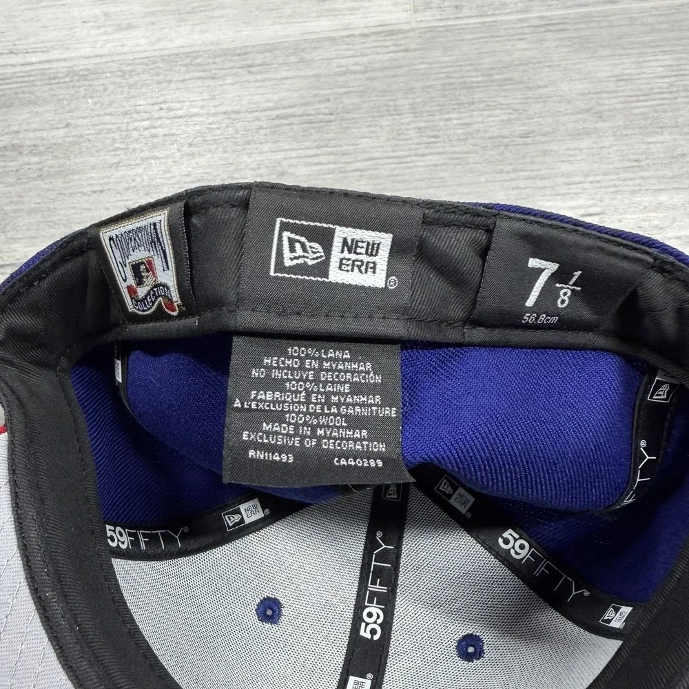 Chicago Cubs New Era‎ Cooperstown Collection Wool 59FIFTY Fitted Hat Size 7 1/8